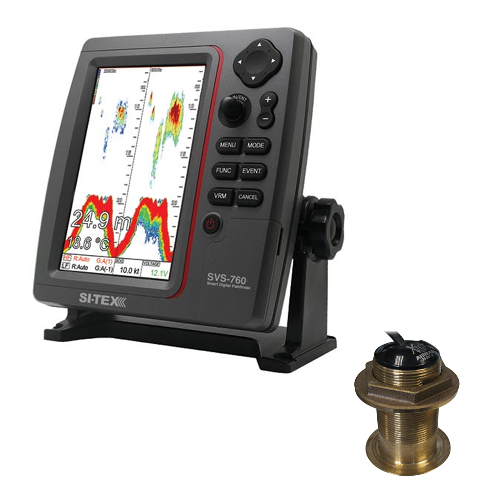 SI-TEX SVS-760B60-20 SVS-760 DUAL FREQUENCY SOUNDER 600W KIT WITH BRONZE 20 DEGREE TRANSDUCER