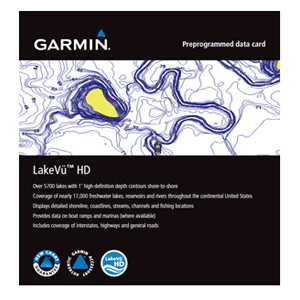 GARMIN 010-C1087-00 US LAKEVU HD MICROSD/SD CHARTS FOR GPSMAP, OREGON, AND