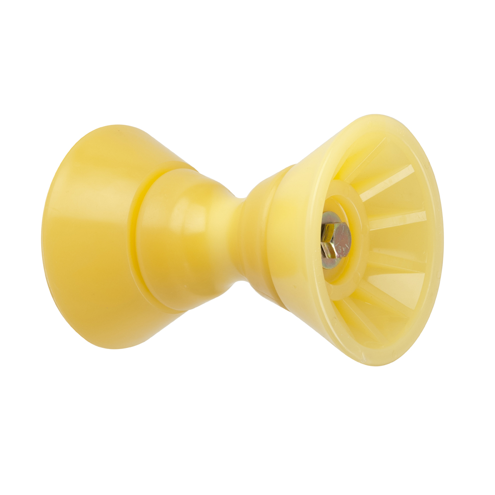 C.E. SMITH 29301 4” BOW BELL ROLLER ASSEMBLY YELLOW TPR