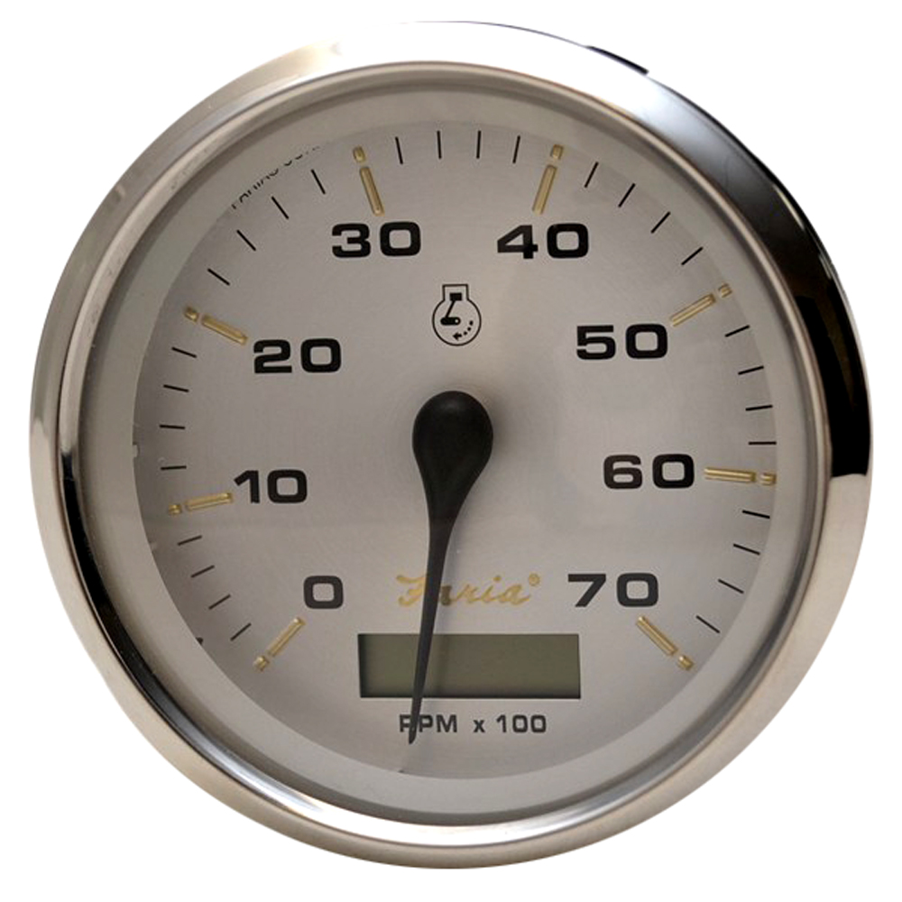 FARIA 39040 KRONOS 4” TACHOMETER WITH HOURMETER - 7,000 RPM (GAS - OUTBOARD)