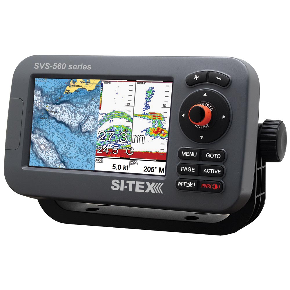 SI-TEX SVS-560CF-E CHARTPLOTTER - 5” COLOR SCREEN WITH EXTERNAL GPS & NAVIONICS+ FLEXIBLE COVERAGE