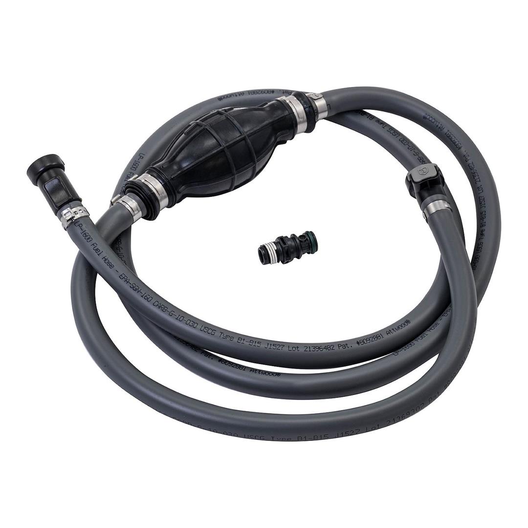 ATTWOOD 93806EUS7 Marine Boat Fuel Line Kit with Universal Sprayless Fuel Connector, 6-Foot x 3/8-Inch - Johnson/Evinrude