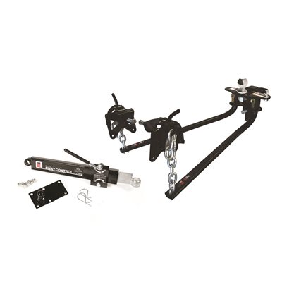 CAMCO 48056 Eaz-Lift Elite 600lb Camper/RV Weight Distribution Hitch | Adjustable Sway Control & Interchangeable Spring Bars | Pre-Installed Hitch Ball & Sway Control Ball | 800lb Max Tongue Weight