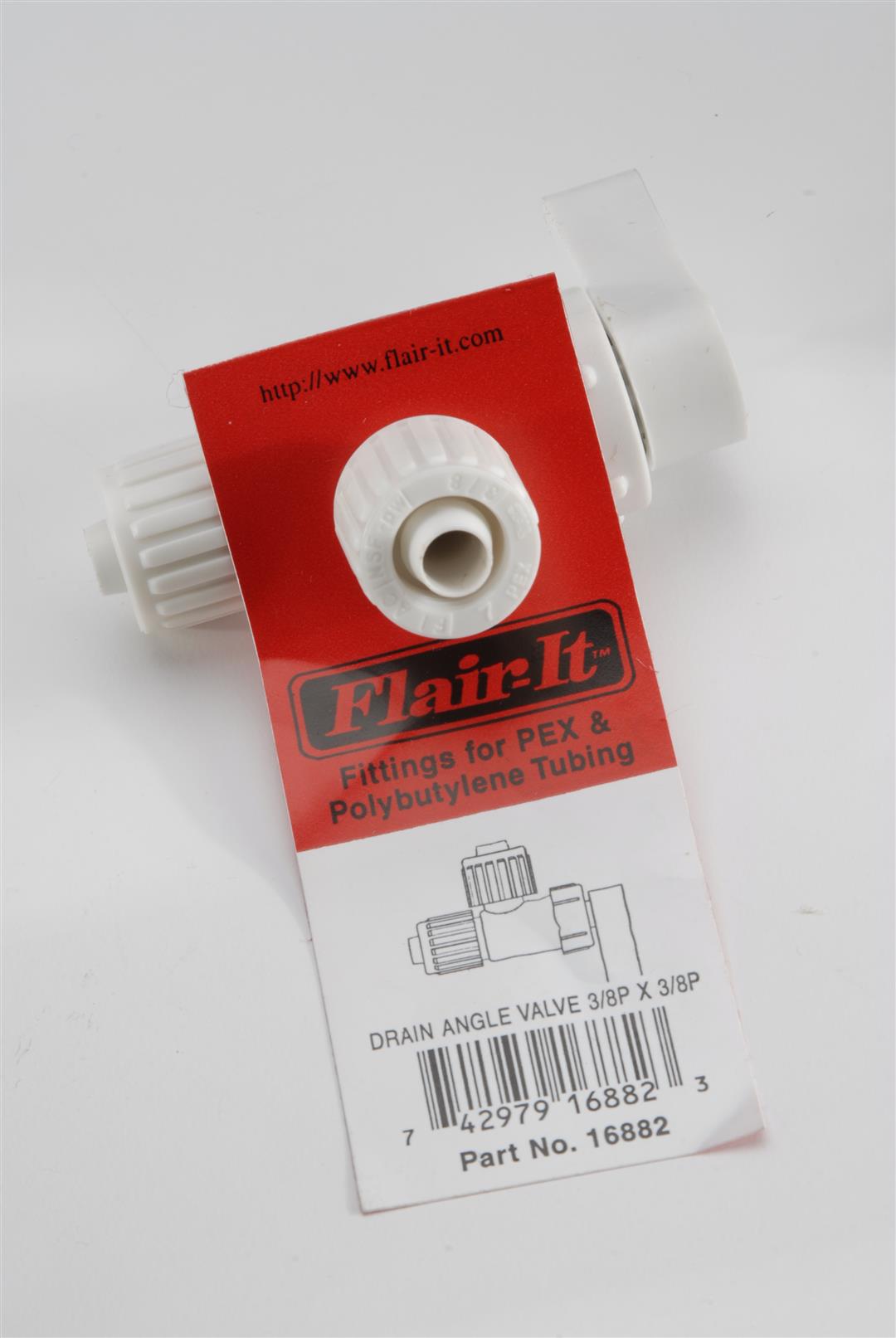 ELKHART SUPPLY 16883 Plastic Angle Valve, 0.375” Size