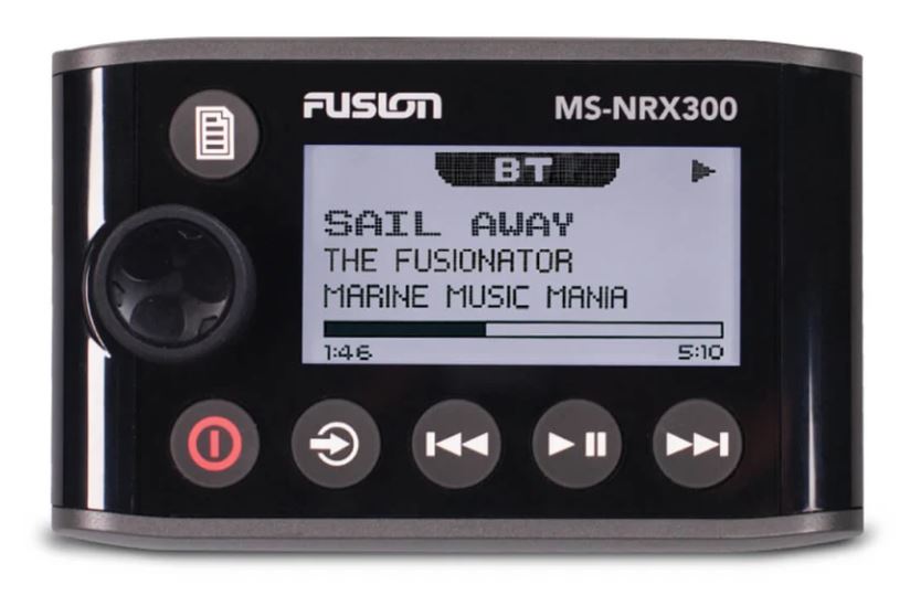 FUSION 0100162800 MS-NRX300 Marine Wired Remote, with NMEA 2000, A Brand, 2.13” black