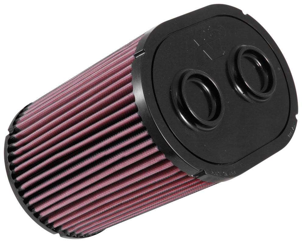 K&N FILTER E0644 Air Filter; Washable; Red; Cotton Gauze; Oval; 8.938 Inch Height x 6-1/2 Inch Outside Diameter; Black Top