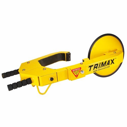 TRIMAX TWL100 Ultra-Max Adjustable Wheel Lock, Yellow/Black