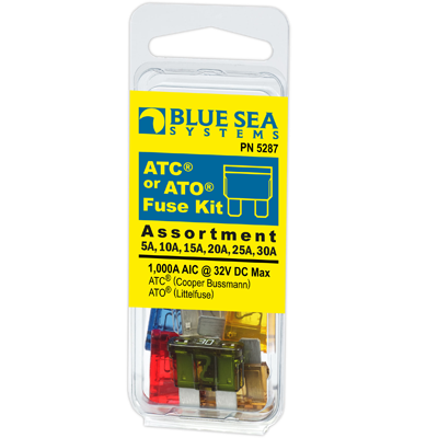 BLUE SEA 5287 Fuse Kit, ATO/ATC, 6 Piece