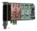 DIGIUM 1A4B02F 4 Port Modular Analog PCI-Express x1 Card with 4 Trunk Interfaces