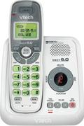 VTECH CS6124 CORDLESS DECT 1.9GHZ DIGITAL INTEGRATED ANSWERING DEVICE WITH CALLER ID, WHITE