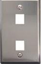 ICC IC107SF2SS 2-PORT, FLUSH MOUNT, SINGLE GANG, STAINLESS STEEL