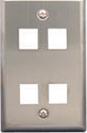 ICC IC107SF4SS 4-PORT, FLUSH MOUNT, SINGLE GANG, STAINLESS STEEL