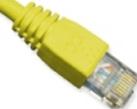 ICC ICPCSJ01YL PATCH CORD, CAT 5E, MOLDED BOOT, 1' YELLOW