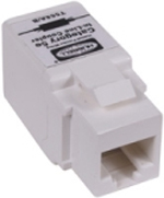HUBBELL SFC5EW Snap-fit Inline Coupler Slim CAT5e WH