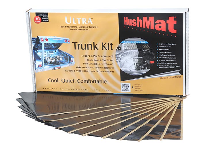 HUSHMAT 10300 Ultra Insulating/Damping Material Trunk Kit-Black; 10 Sheets; 12 in. x 23 in