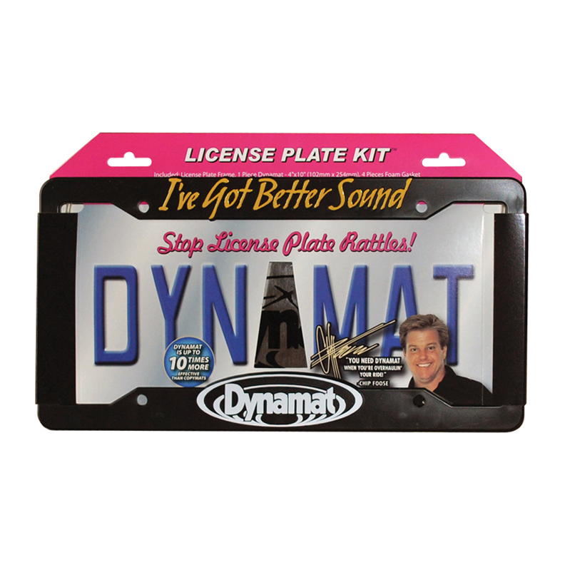DYNAMAT 19100 License Plate Kit 4”x10” Xtreme + Frame