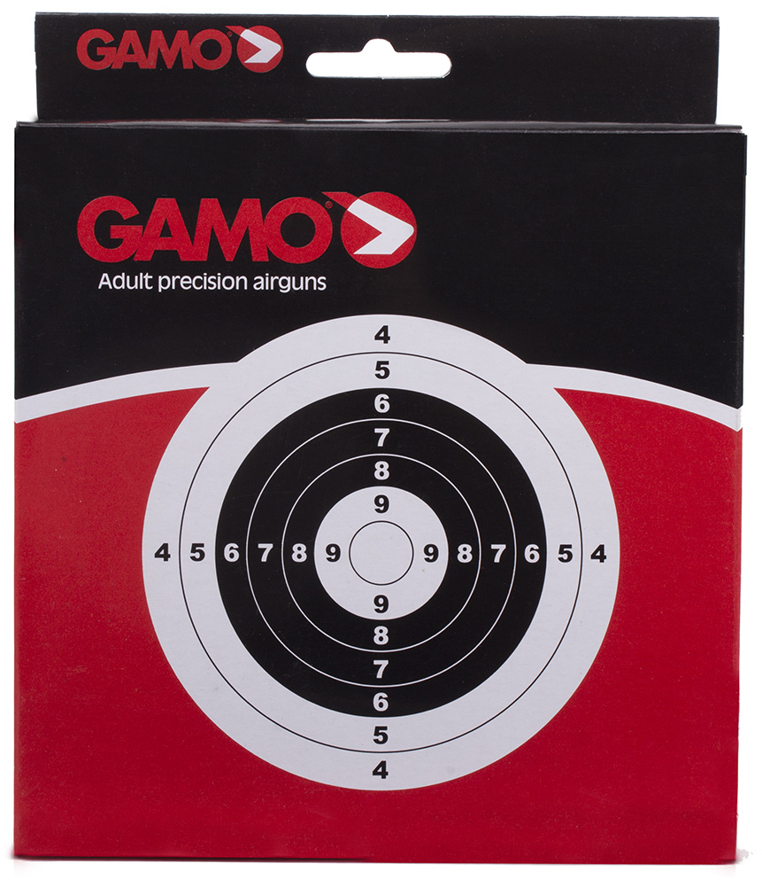 GAMO 621210654 Air Gun Paper Targets - Bulls eye targets 100 Pack