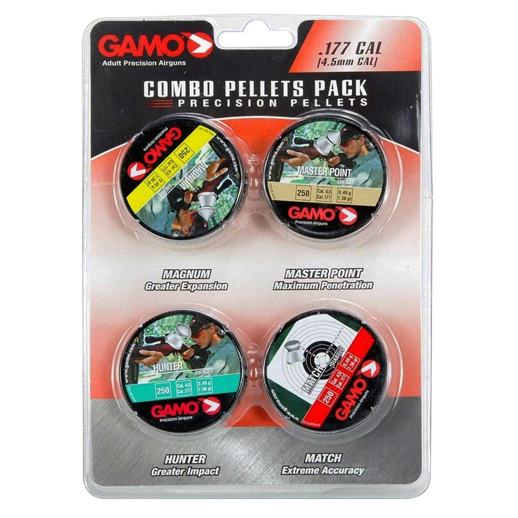 GAMO 632092954 .177cal Assorted Pellet Combo Pack (1000 Count)