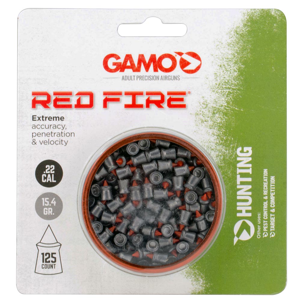 GAMO 633270454 Red Fire .22cal Pellets (125 Count) - Blister Pack