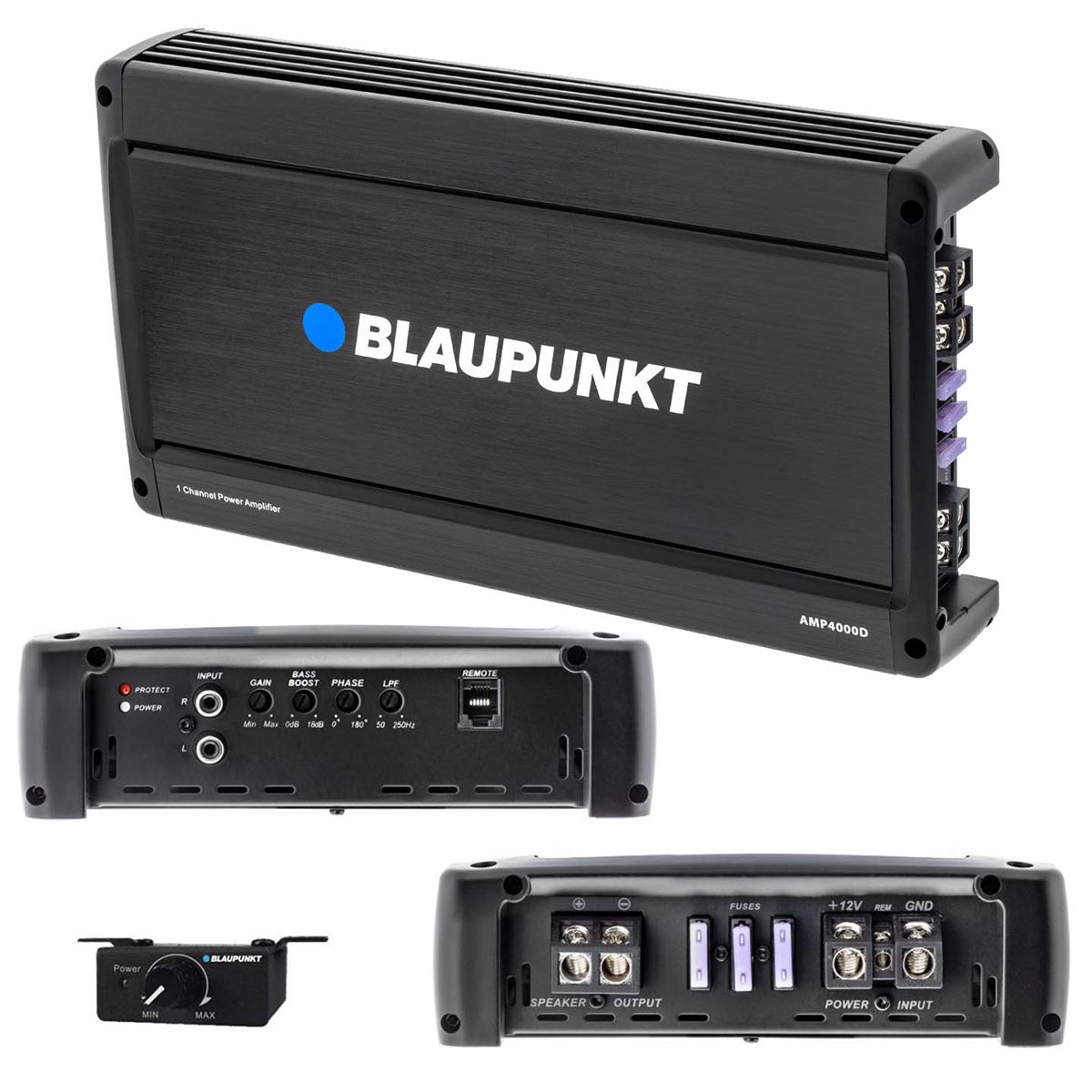 BLAUPUNKT AMP4000D Class D Monoblock Amplifier 1000W RMS/4000W MAX