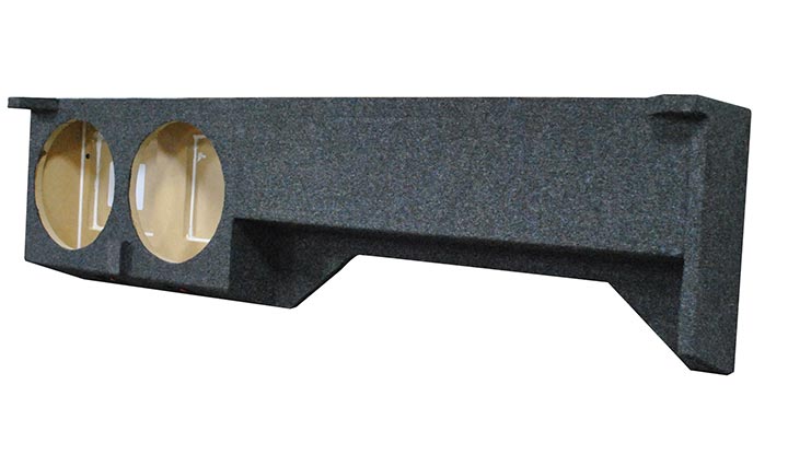 QPOWER FRONTIER10 2005 2-10” Hole Emtpy Woofer Box for 2005-Current Nissan Frontier Under seat downfire