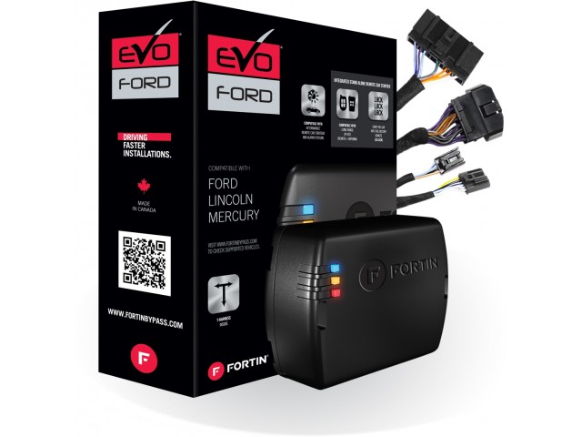 FORTIN EVOFORT4 Remote Start Module & T-Harness Combo for 2007-up Ford Lincoln & Mazda standard key Vehicle