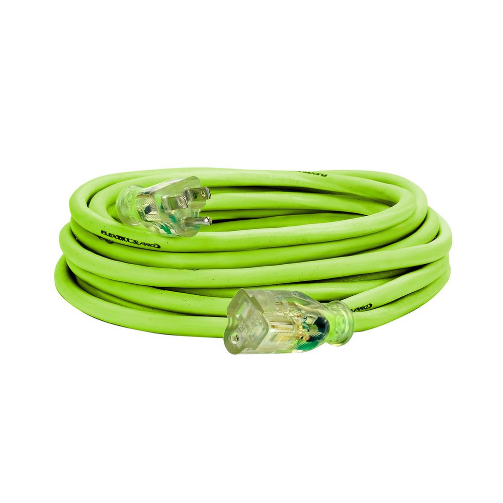 FLEXZILLA FZ512725 Pro Extension Cord 14/3 AWG SJTW 25ft Outdoor Lighted Plug