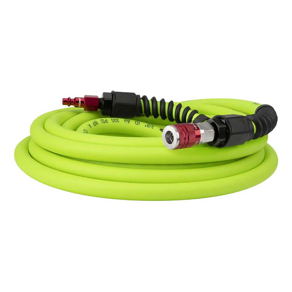 FLEXZILLA HFZP3825YW2-D Pro Air Hose 3/8in x 25ft w/ ColorConnex Coupler Plug Type D Red