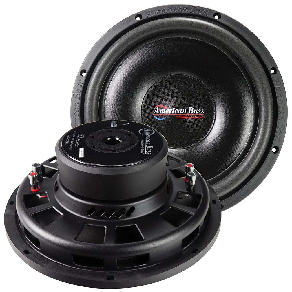 AMERICAN BASS SL-1244 12” Shallow Mount Woofer 300W RMS/600W Max - Dual 4 Ohm Voice Coil