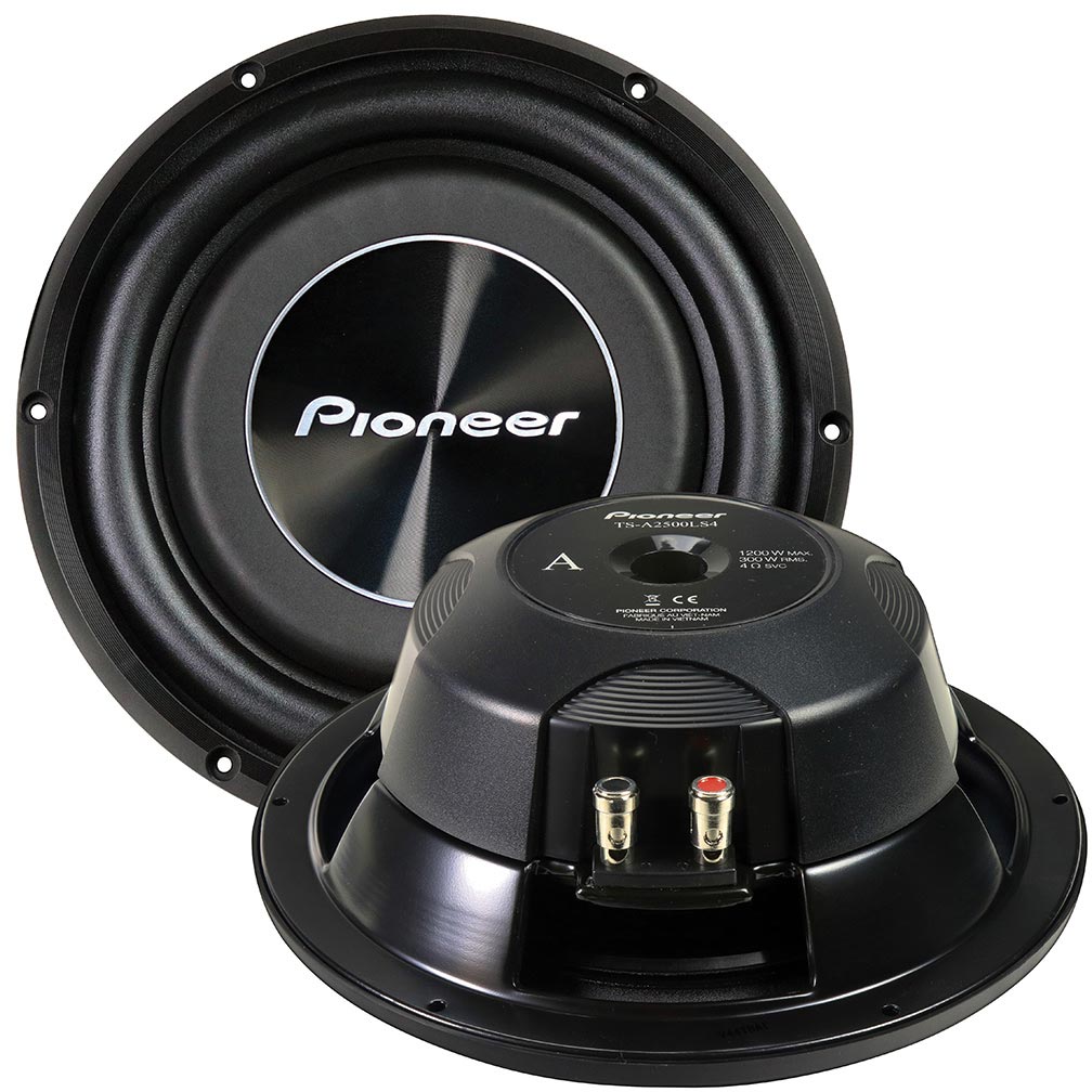 PIONEER TS-A2500LS4 10” Shallow Mount Woofer 4 Ohm 1200W Max
