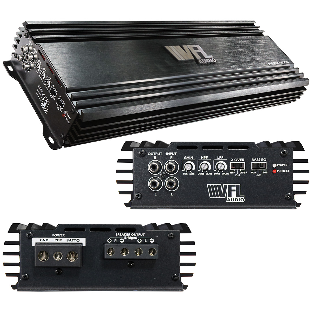 AMERICAN BASS HYBRID-18002 VFL Audio Amplifier 2 Channel 2000 Watts Max