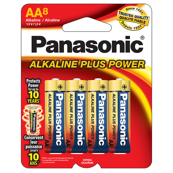 PANASONIC AM3PA8B Alkaline Size ”aa” Plus Power (8-pack)