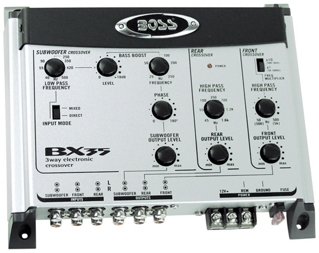 BOSS AUDIO BX35 3 Way Electronic Crossover Subwoofer Input & Output