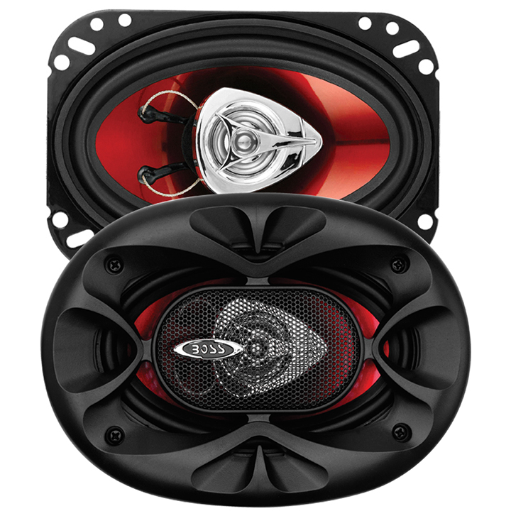 BOSS AUDIO CH4620 4x6” Speaker 2-way Red Poly Injection Cone (pair)