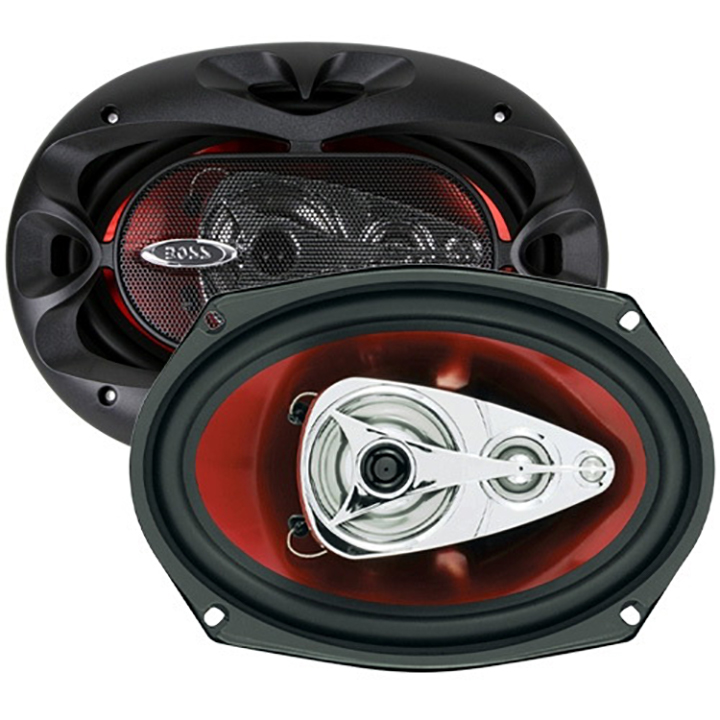 BOSS AUDIO CH6940 6x9 Speaker 4-way Red Poly Injection Cone