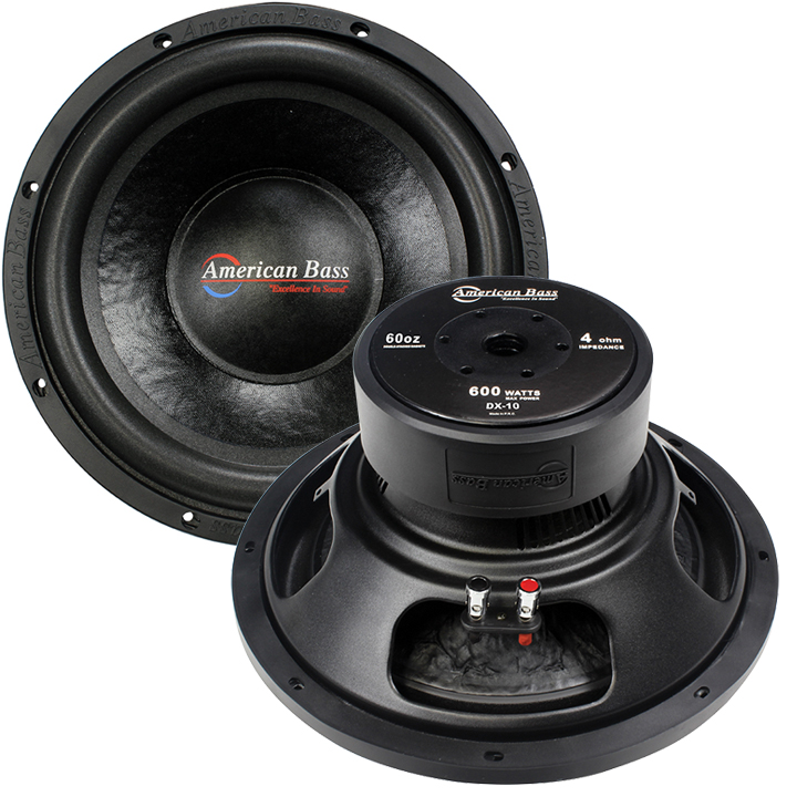 AMERICAN BASS DX104 10” Woofer 600 Watts Max 4 Ohm Svc