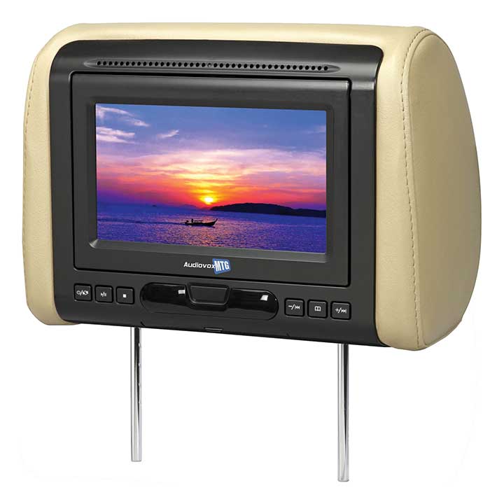 AUDIOVOX MTGHRD1 7” Headrest Monitor With Dvd/hdmi Output 3 Covers (Each)