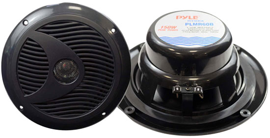 PYLE PLMR60B 6.5” Marine Speaker Black 150w Max