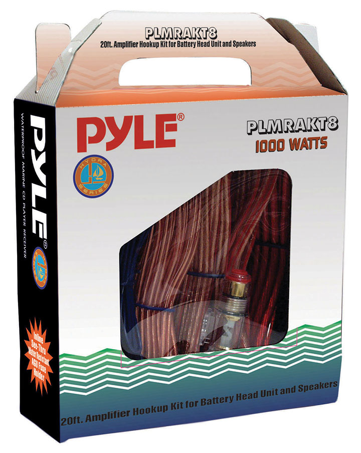 PYLE PLMRAKT8 Amplifier Wiring Kit 8 Gauge Marine