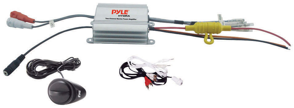 PYLE PLMRMP1A 2ch Waterproof Mp3/iPod Marine Power Amplifier -silver Fioinish