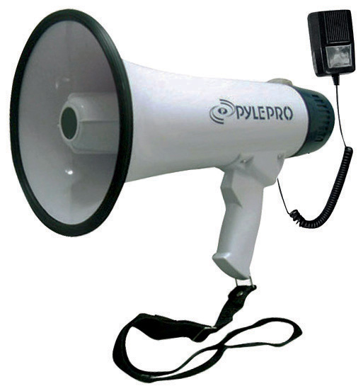 PYLE PMP45R Pro Professional Dynamic Megaphone With Recording Detachable Microphone