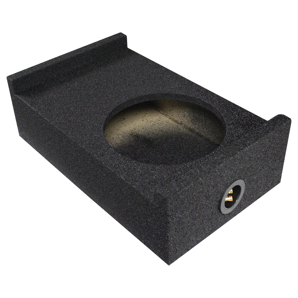 QPOWER QBSHALLOW10DF Single 10” Universal Downfire Or Behind The Seat Emplty Enclosure