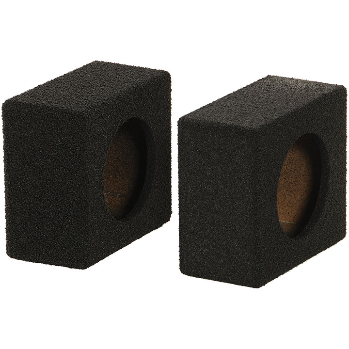 QPOWER QBTW6.5 Empty 6.5” Speaker Enclosure Pair Qbomb (spray On Black Bedliner Coating)