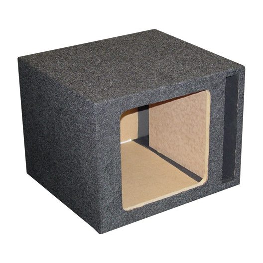 QPOWER QHD112VSQ Empty Woofer Box Single 12” Square Vented Mdf