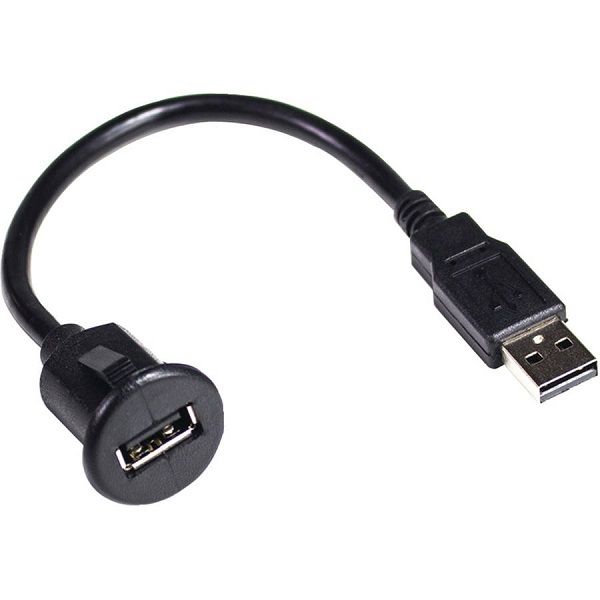 IDATALINK USB-DMA Short USB Dash Mount Adaptor Cable Type A Male to Type A Female