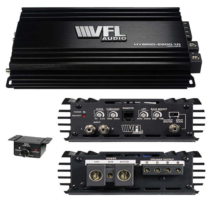 AMERICAN BASS HYBRID-2800.1D Vfl Audio Hybrid Amplifier Linkable D Class 2800 Watts Max