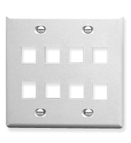 ICC IC107FD8-WH IC107FD8WH - 8 Port Face White, 2-Gang