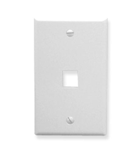 ICC IC107LF1WH FACEPLATE, OVERSIZED, 1-PORT, WHITE