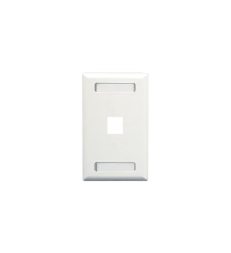 ICC IC107S01WH FACEPLATE, ID, 1-GANG, 1-PORT, WHITE