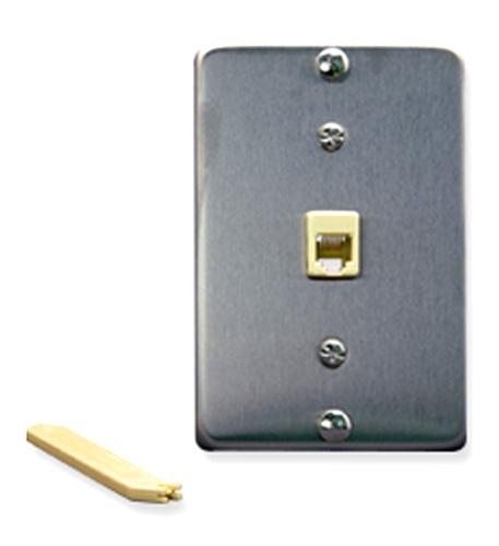 ICC IC630DA6SS Wall Plate IDC 6P6C Stainless Steel